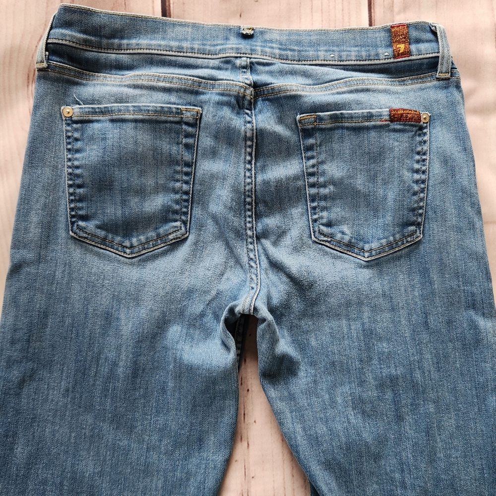 7FAM 7 For All Mankind "Ali" Midrise Flare Bootcut Jeans Blue | Women's Size 30 - Picture 10 of 15
